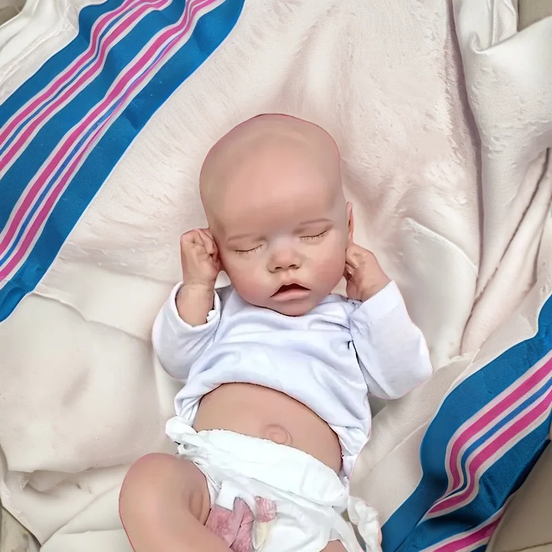 ตุ๊กตาเด็กผู้หญิงซิลิโคนนุ่มแบบเปิดปากได้ ขนาด 18 นิ้ว/45 ซม. รุ่นแฝด เบบี้รีบอร์น ผิวทาสีเหมือนจริง ของขวัญที่ดีที่สุด