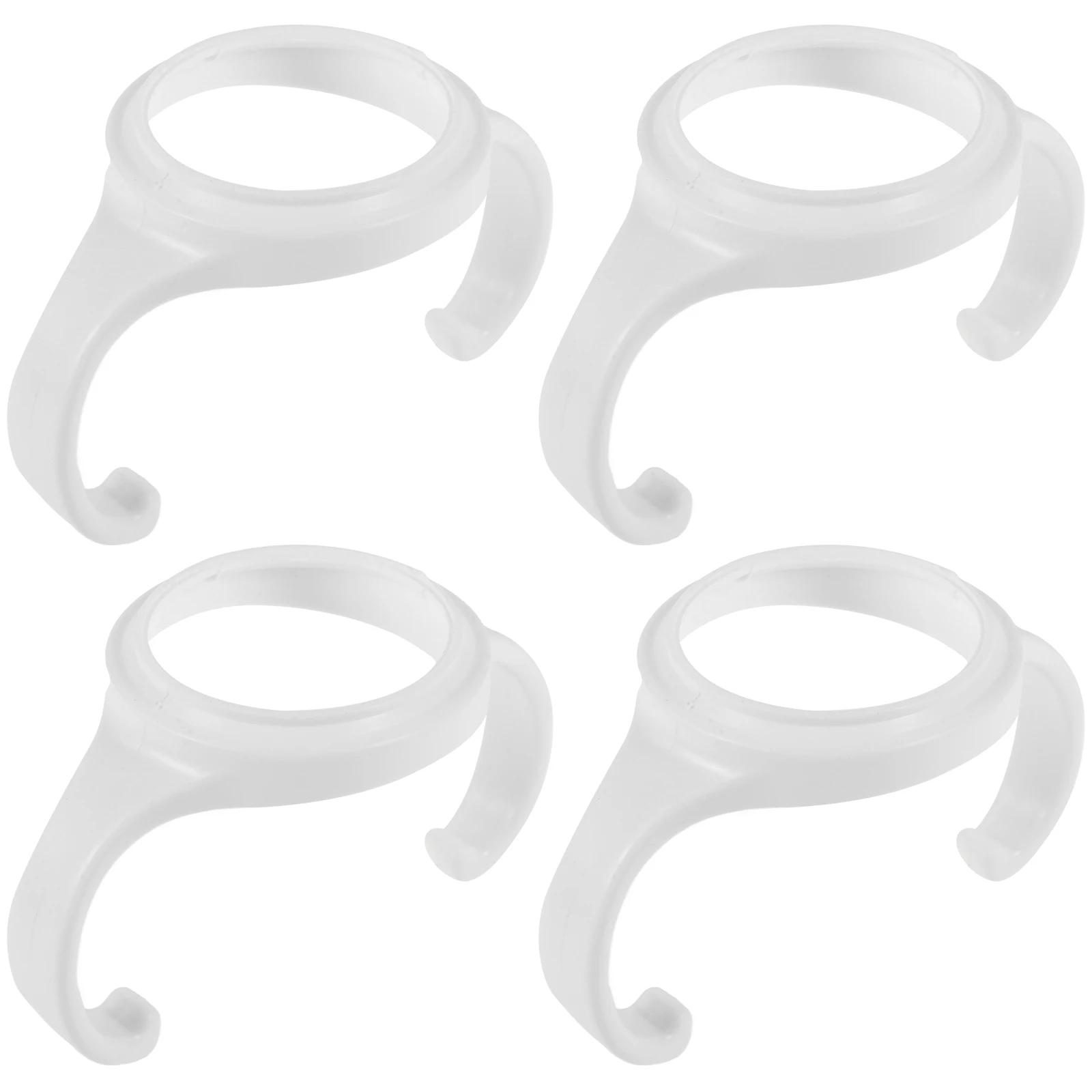 

4pcs Baby Bottle H Wide Mouth White Toddler Feeding Grip Compatible Milk H Attach Clean Ergonomic Prevent Dropping