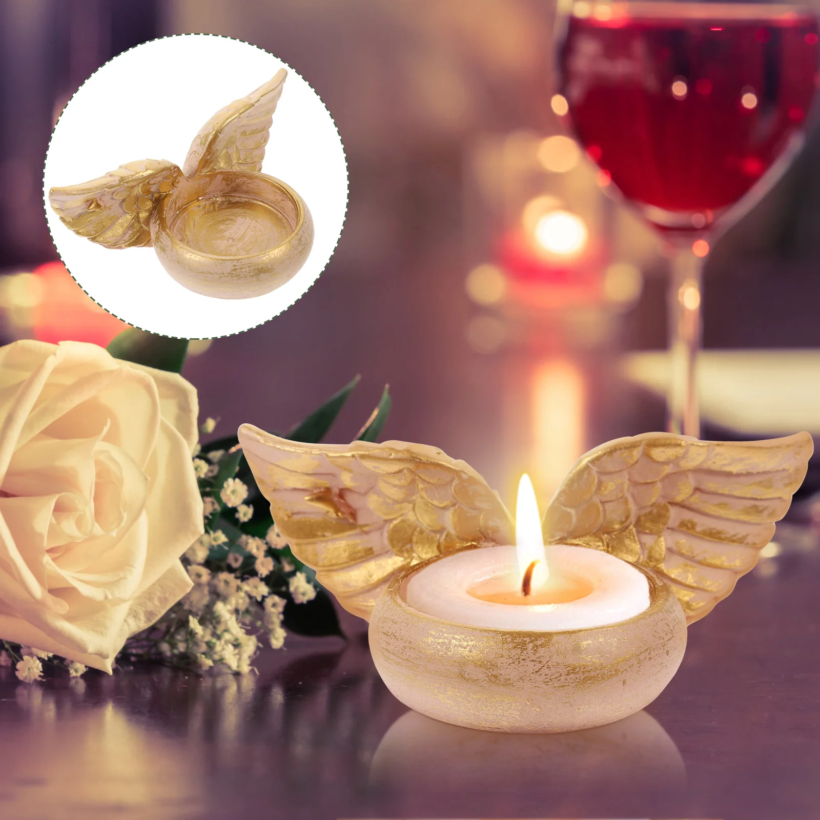 

Angel Wing Holder Nordic Style Resin Decorative Wedding Party Banquet Gift Holder Candlestick Holders