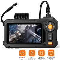 4.3IPS Screen Industrial Endoscope 8led HD1080P Borescope Inspection Camera IP67 Waterproof Probe for Sewer Car Inspection