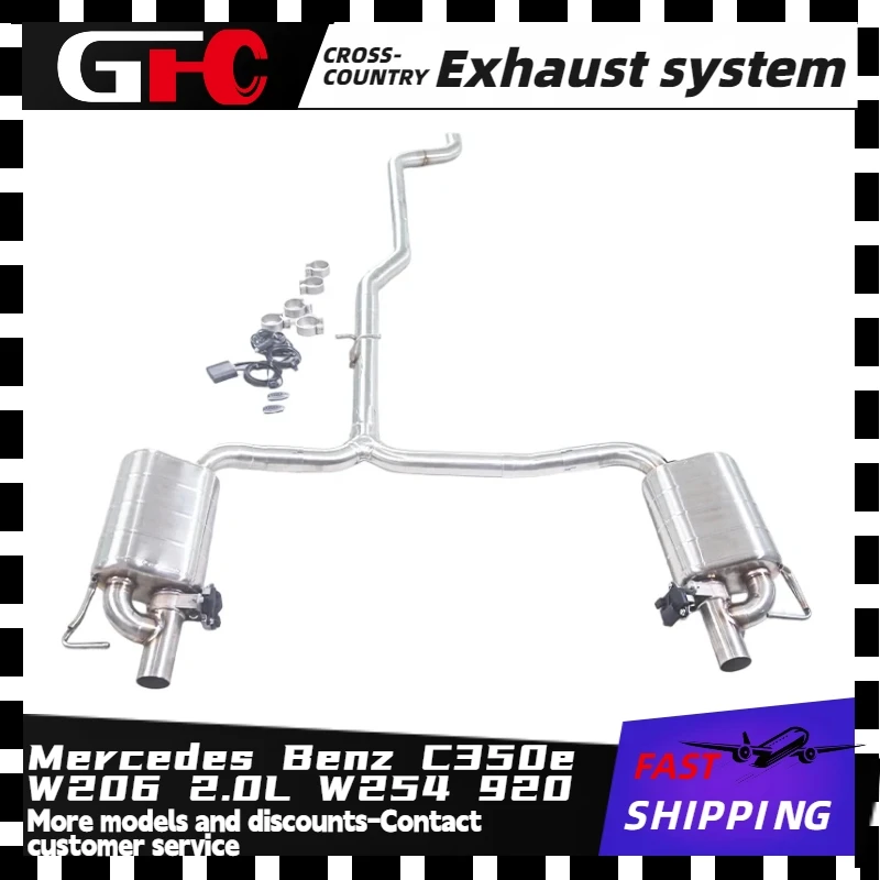

Performance Catback Exhaust With Electronic Valve For Mercedes Benz C350e W206 2.0L 2022-2025 Engine W254 920 Stainless Steel Ex
