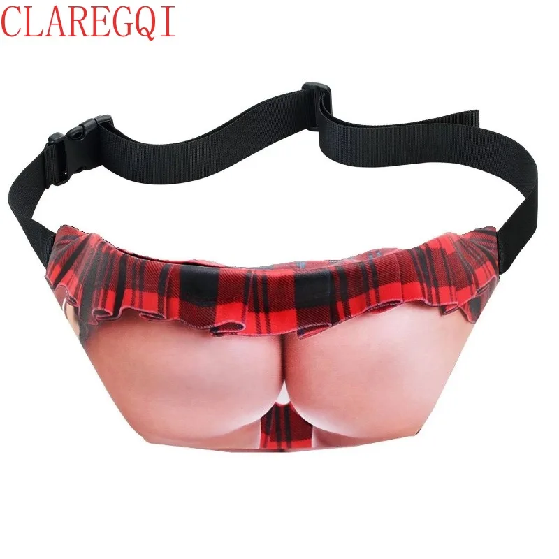 Hot Abstract Creative Sports Belly Hair Belt Bag Large Capacity Can Be Reused Gym Bags Big Belly Beer Belly Sachet Bags