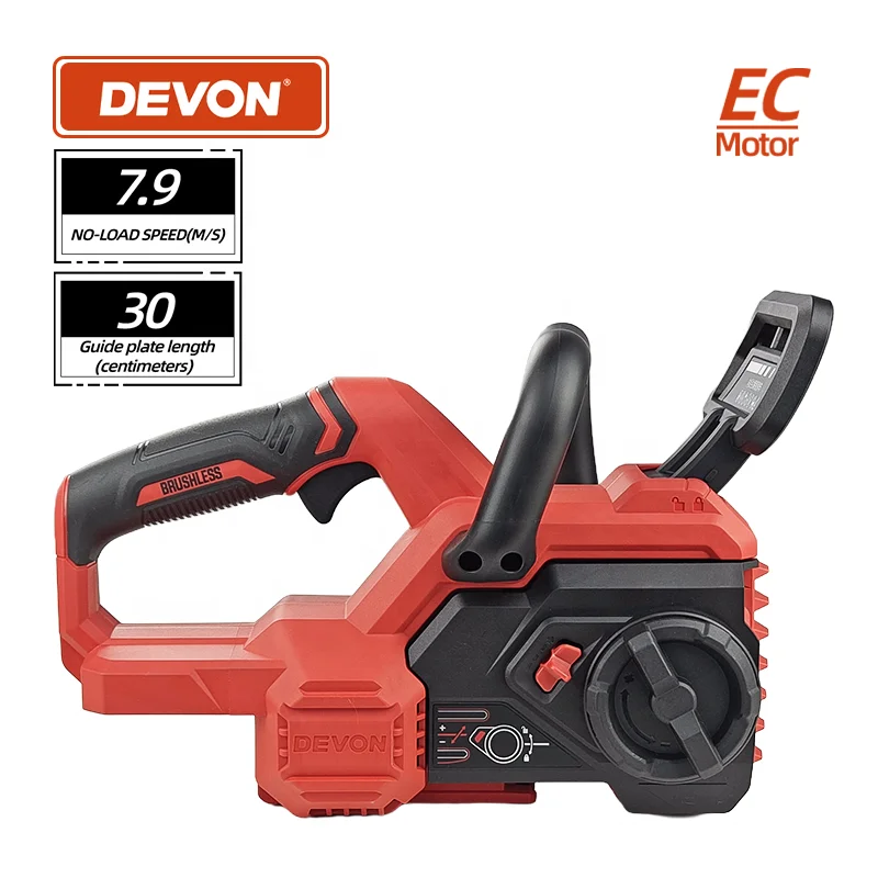 DEVON 4557-Li-20 High Quality Garden Tools, Wood Cutting & Trimming, Lithium Battery Brushless Handheld Chainsaw