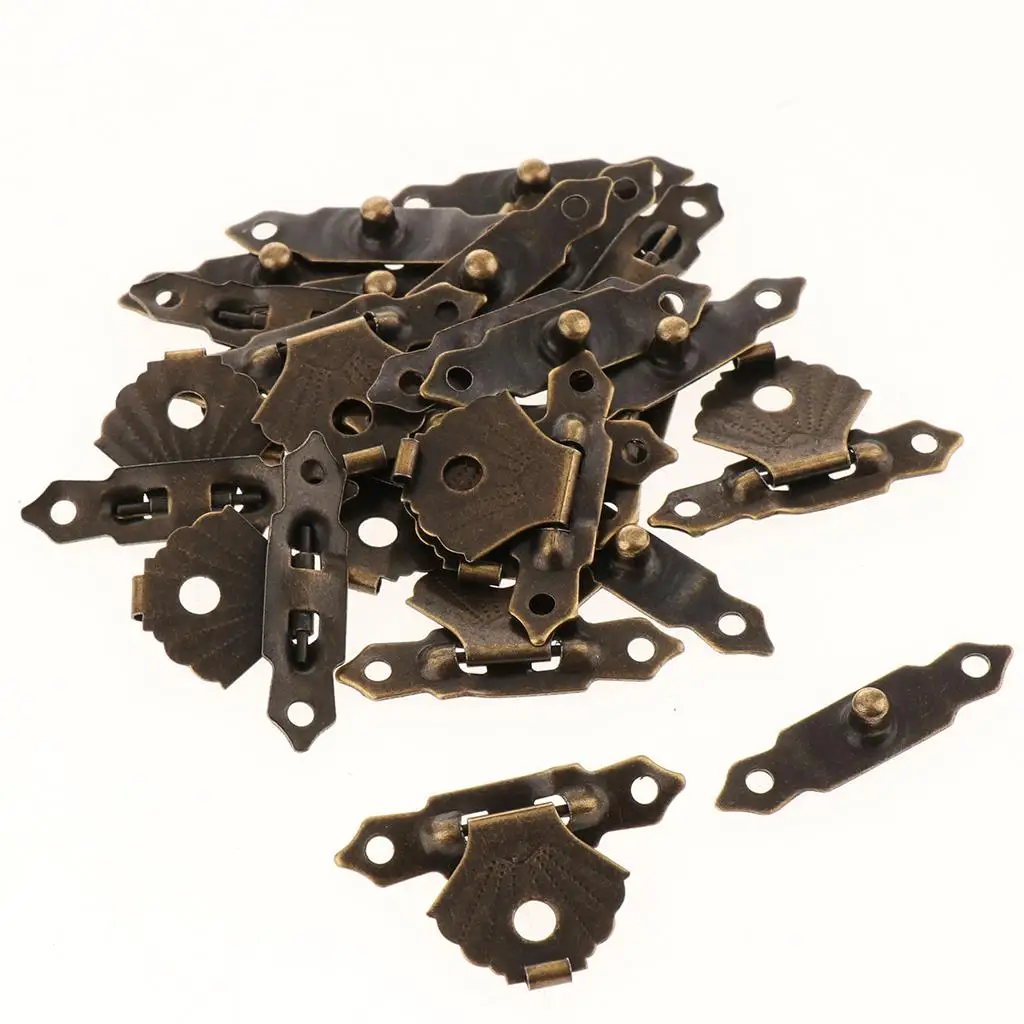 Antique Lock Metal Storage Box Latch Decorative Buckle Hasp Clasp for Wooden Jewelry Box Cabinet