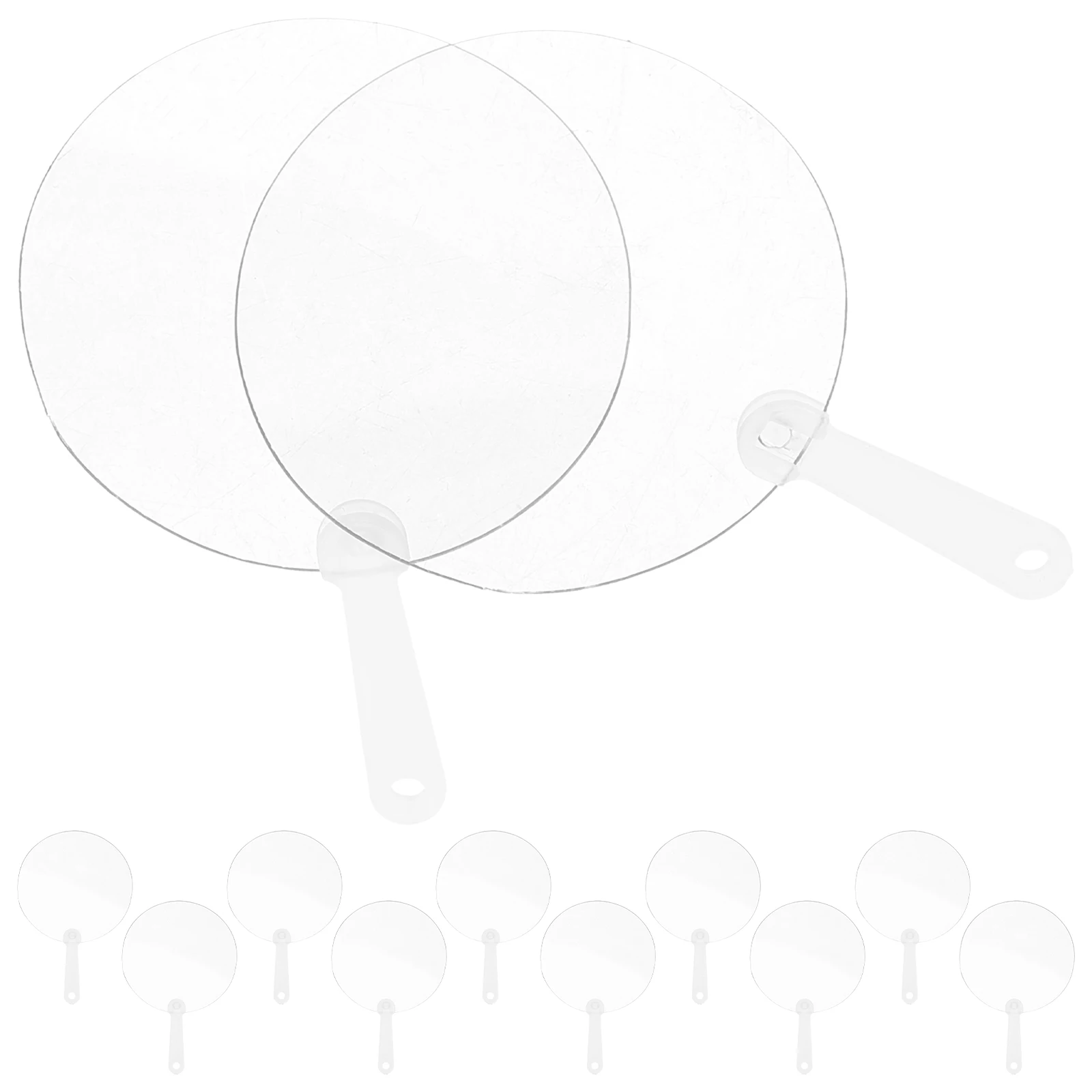 

12 Pcs Mini PVC DIY Hand Fans Blank Graffiti Lightweight Portable Party Painting Decorative Plastic Craft Supplies
