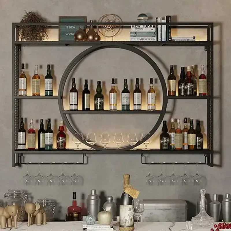 Estante Bar gabinete organizador abierto portátil sala de estar exhibición baño cocina Porta Vinos muebles para el hogar