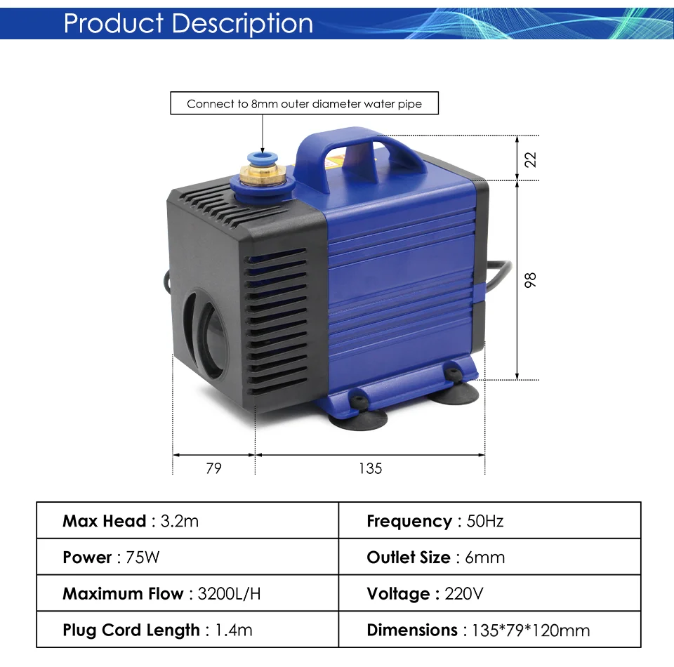 G-Penny 2,2 kW Metallbearbeitungsspindel-Set, wassergekühlt, ER20, 800 Hz, Pol = 4, D = 80 mm, Frequenzantrieb für Metall, Eisen, Edelstahl – Detail 17