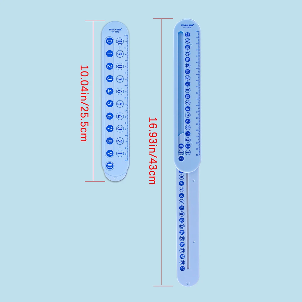 مسطرة التحلل الرياضي، الجمع والطرح العددي، أداة تعليمية حسابية #6