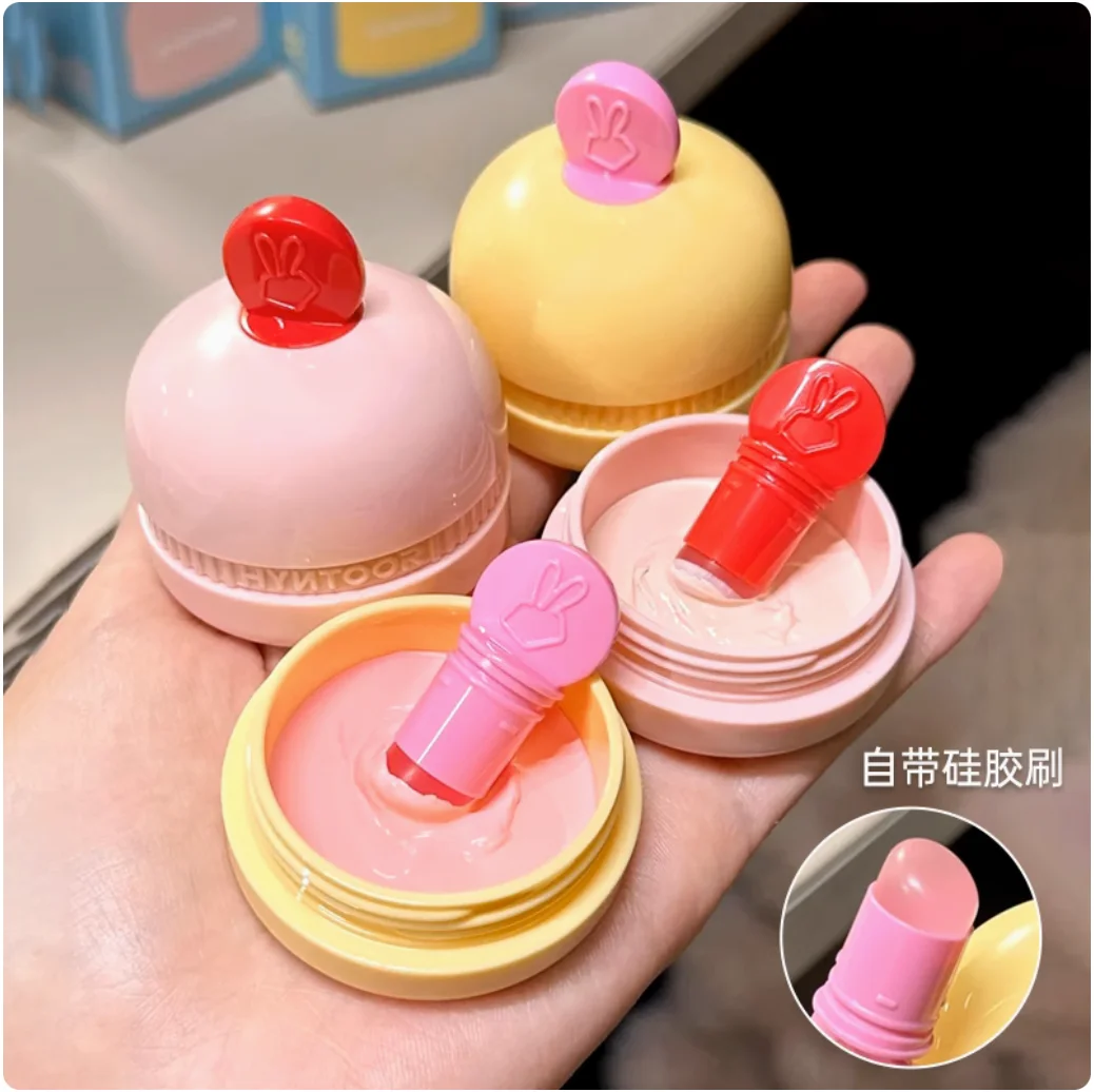 HYNTOOR Cream Blush Concealer Brighten Cheek Color Macaron Natural Brighten Skin Makeup 6g