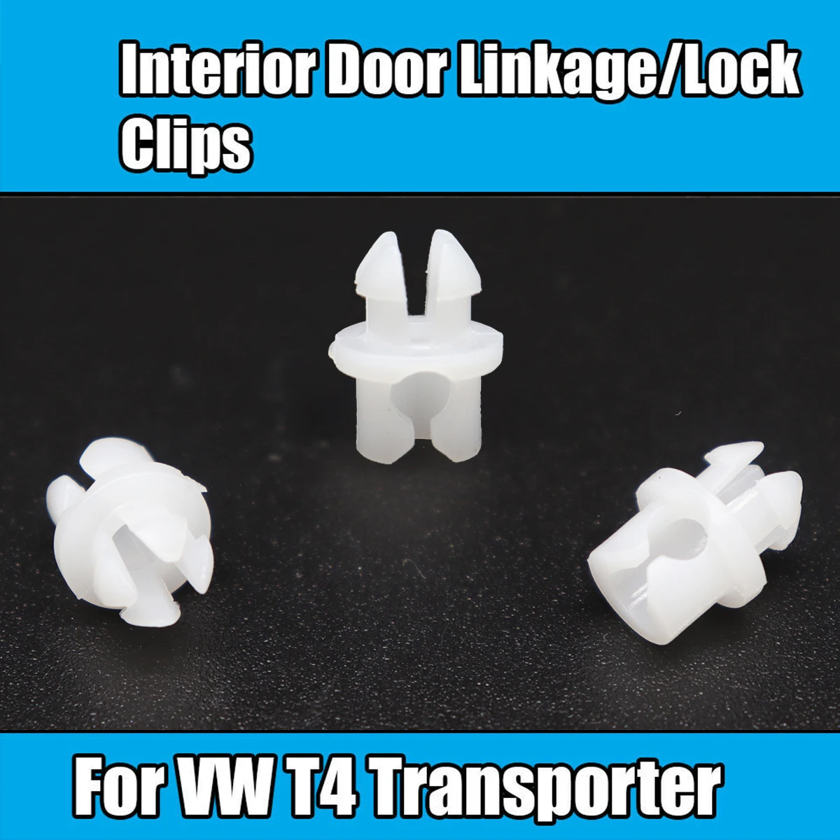 10X Door Lock Rod Conector Linkage Clips For VW T4 Front Rear Interior Latch Catch Repair Clip Clamp Auto Fastener 1990 - 2003