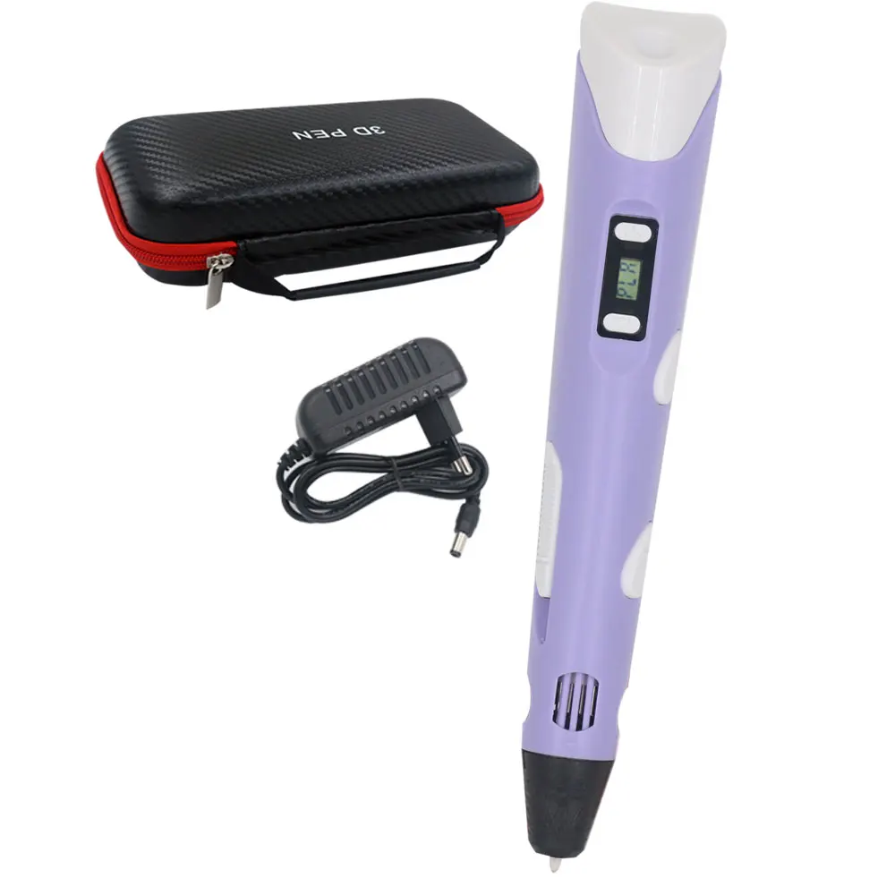 Bizarre 3D Printing Pen Set with LCD Display Power Adapter Travel Case PLA Filament Kids Favorite Birthday Christmas Toy Gifts - view 6