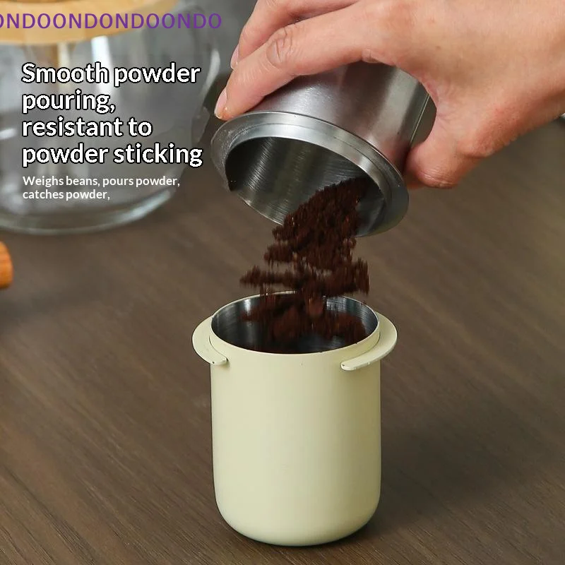 Dishwasher Safe 58mm Coffee Dosing Cup 304 Stainless Steel Sniffing Mug Fits Portafilters for Home Use
