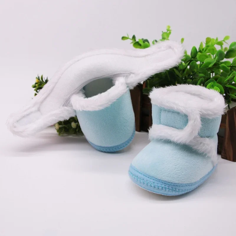 Newborn Winter Warm Boots for Baby Boys Girls 0-18M Soft Sole Fur Snow Booties