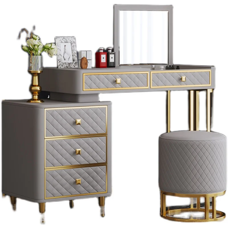 

Dresser light luxury storage cabinet integrated bedroom multi-functional high-end modern simple size apartment dressing table