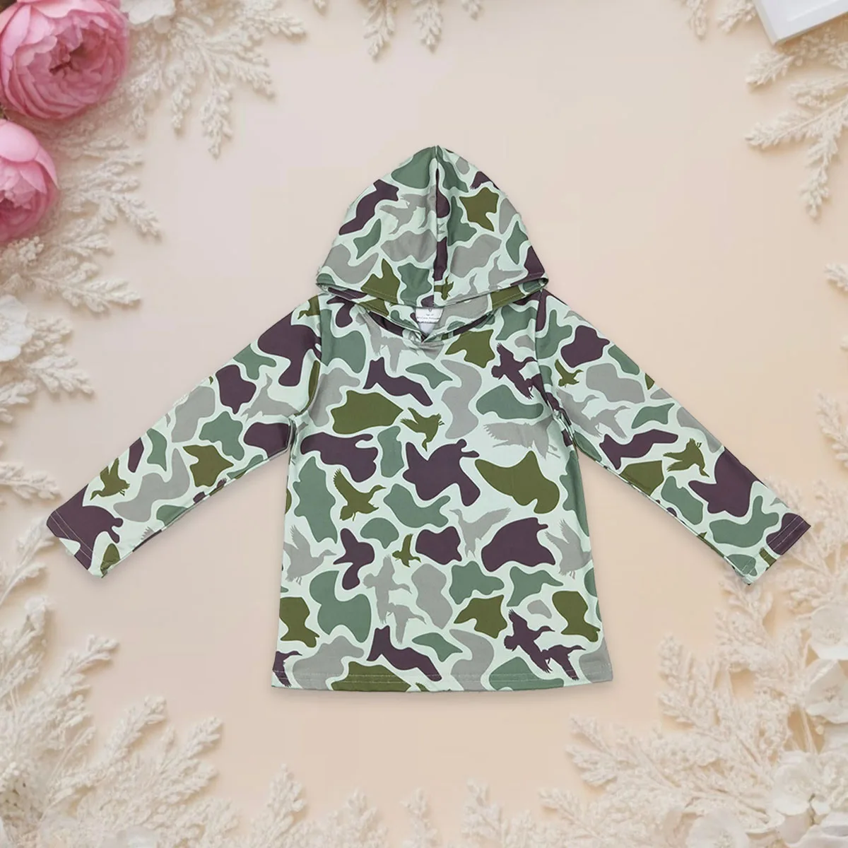 

Kids Baby Boy Sweatshirt Children Hooded Ducks Camo Clothes Toddler Long Sleeve Hoodie Pocket Sportswear Shirt Hunting Wholesale