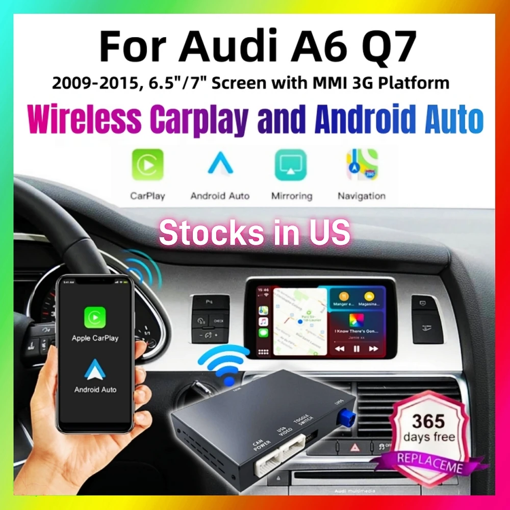 

ANYFAR Wireless Carplay Android Auto Module For Audi A6 Q7 MirrorLink AirPlay Reverse Camera Multimedia Accessories
