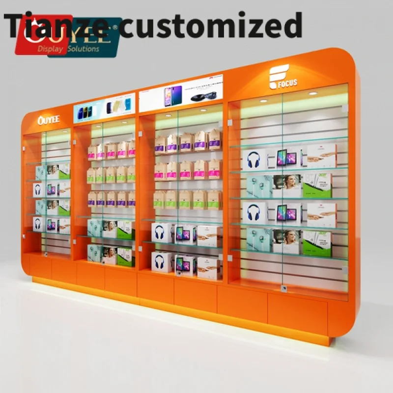 

Customized-High End Phone Store Counter Mobile Phone Store Interior Design Mobile Phone Showcase Stand And Showcase