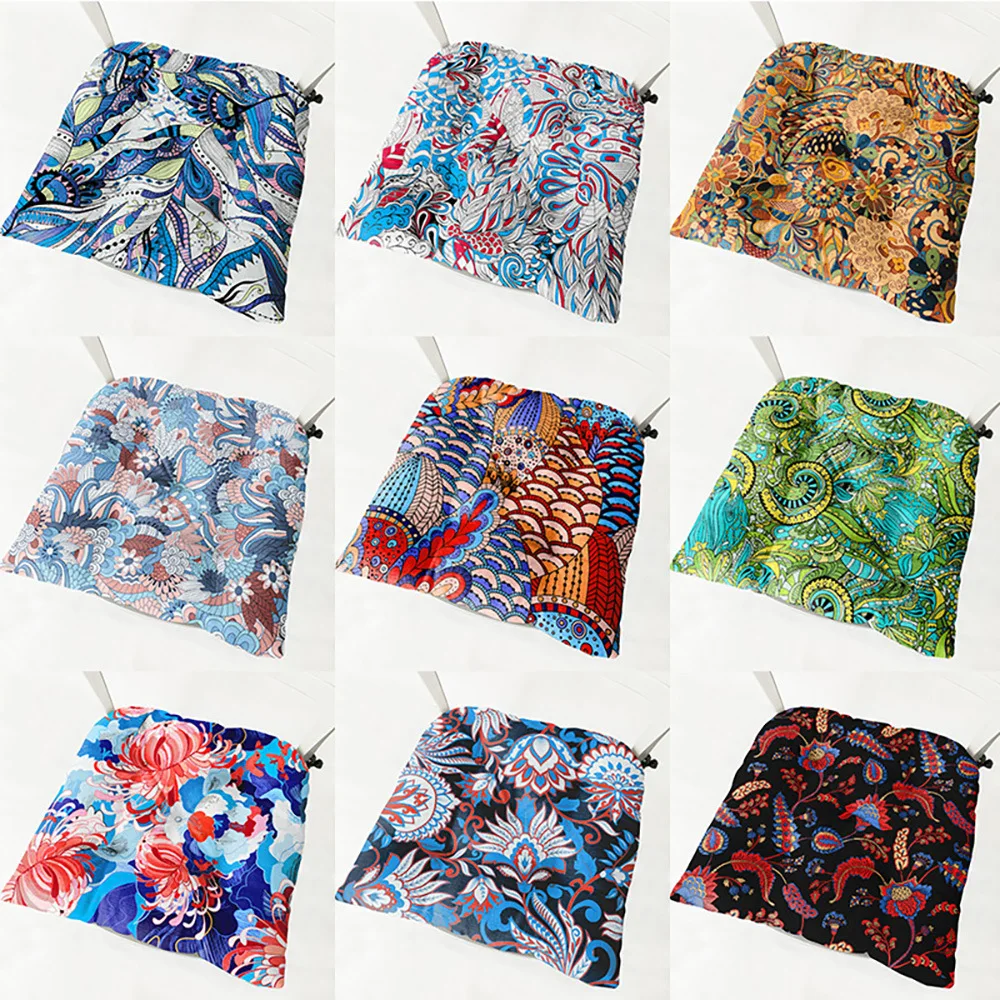 

Thiened Polyester Sitting Cuion Fluffy round Window Tat Floor Sitting Square Butt Pad Home Decorative Plant Floral