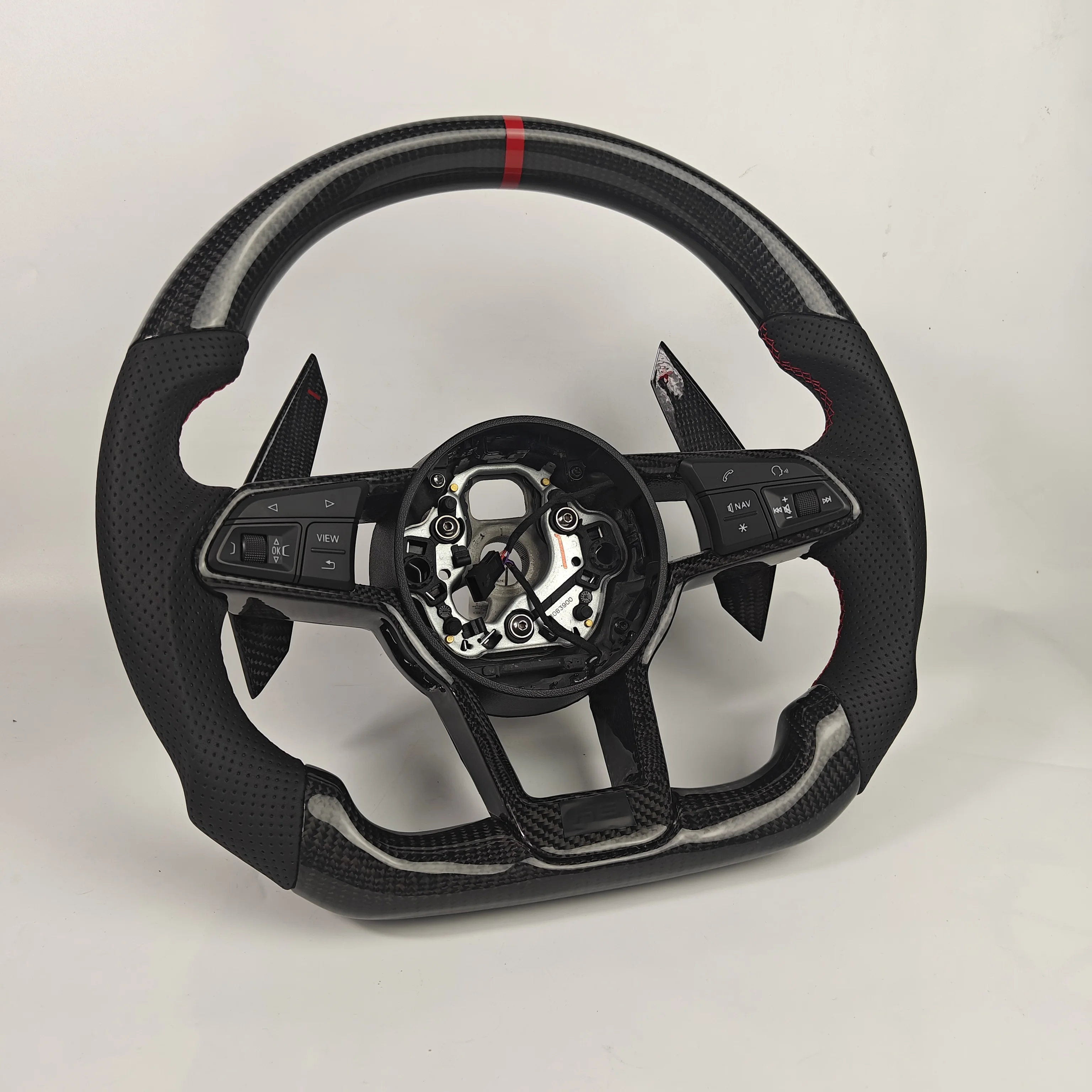 Hot Selling Carbon Fiber Leather Steering Wheel Compatible Audi Models S6 S7 A4 A5 A6 A7 Q3 Q5 A3 S3 S8 R8 RS7 RS6 TT Q7 RS4 RS5