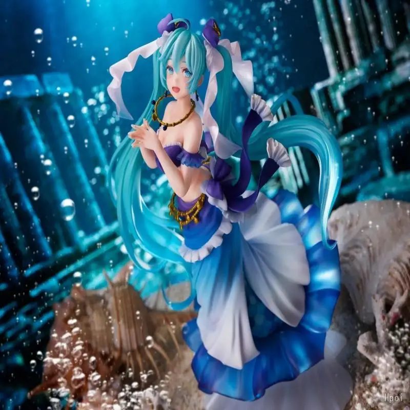 24CM Anime Figure Hatsune Miku Figure Artist Masterpiece Fairy Tale Princess Series Little Mermaid Model Toy Gift Action Figure