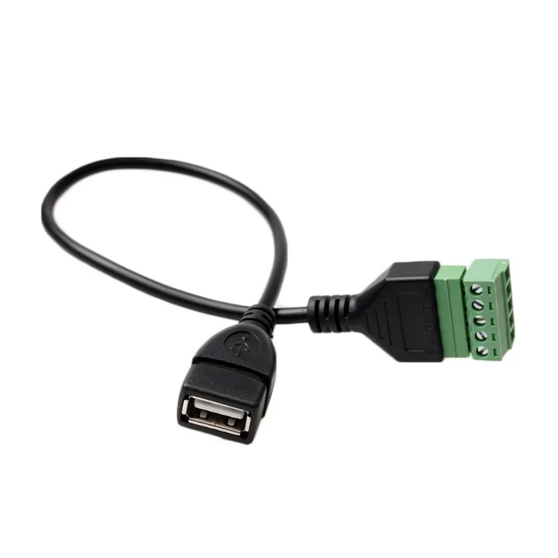 USB AF A Female Solderless Green Terminal Connector Cable No Welding Required PC Accessories