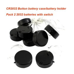 Dual CR2032 Battery Box/ Battery Holder 2032 Button Battery Box With Switch Lead CR2032 Button Battery Shell Storage Container