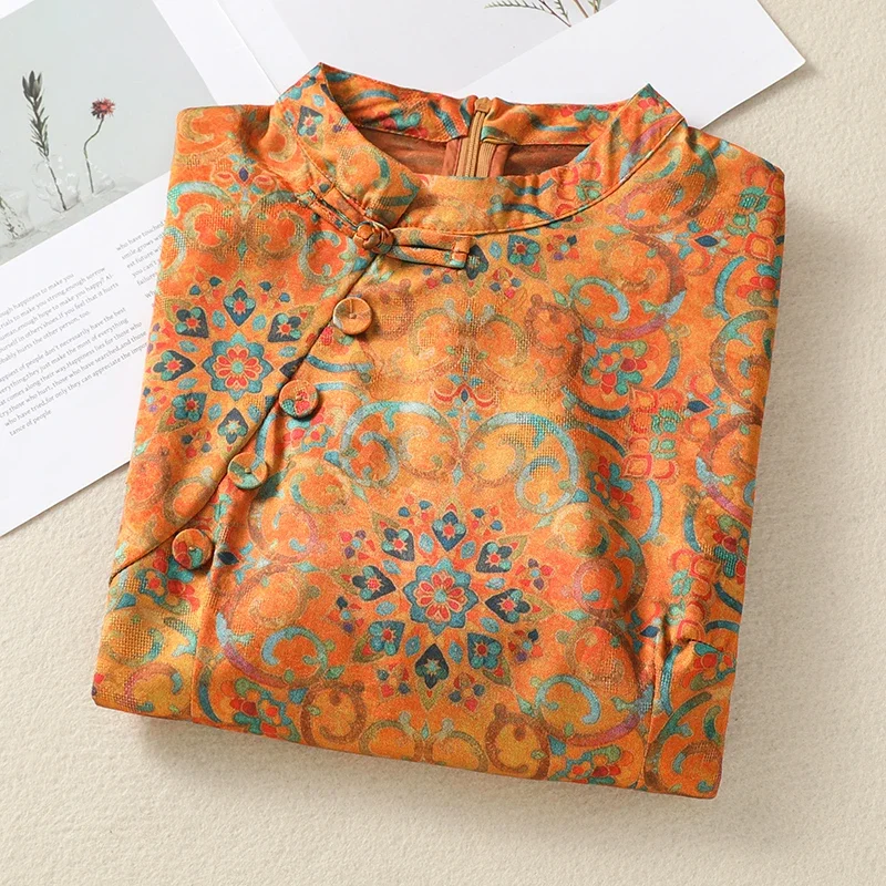 

2025 Summer Casual Wear Women's Modern Oriental Qipao Vintage Chic Cheongsam Maxi asian dress