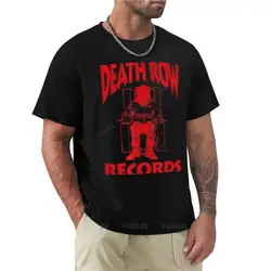 Death Row ecords czerwona koszulka bluzka w rozmiarze plus size plus size t-shirty śmieszne t-shirt męskie bawełniane koszulki letnie czarne t-shirt męskie koszulki