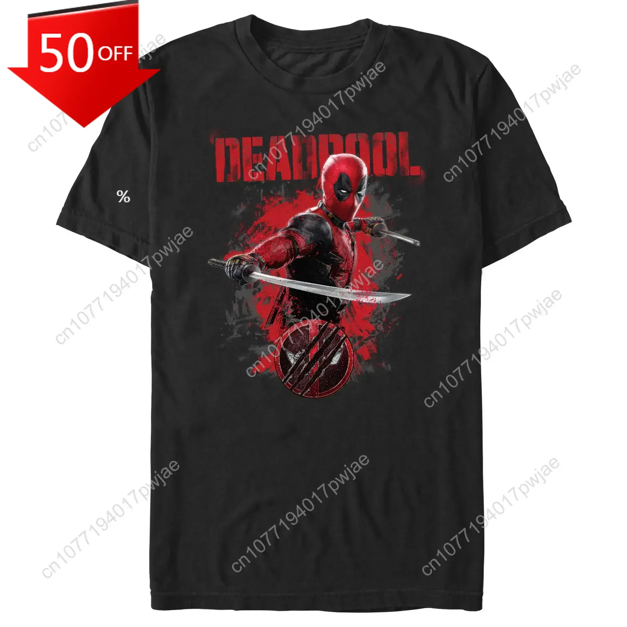 Marvel Men's Marvel: Deadpool Wolverine Deadpool Pose T-Shirt