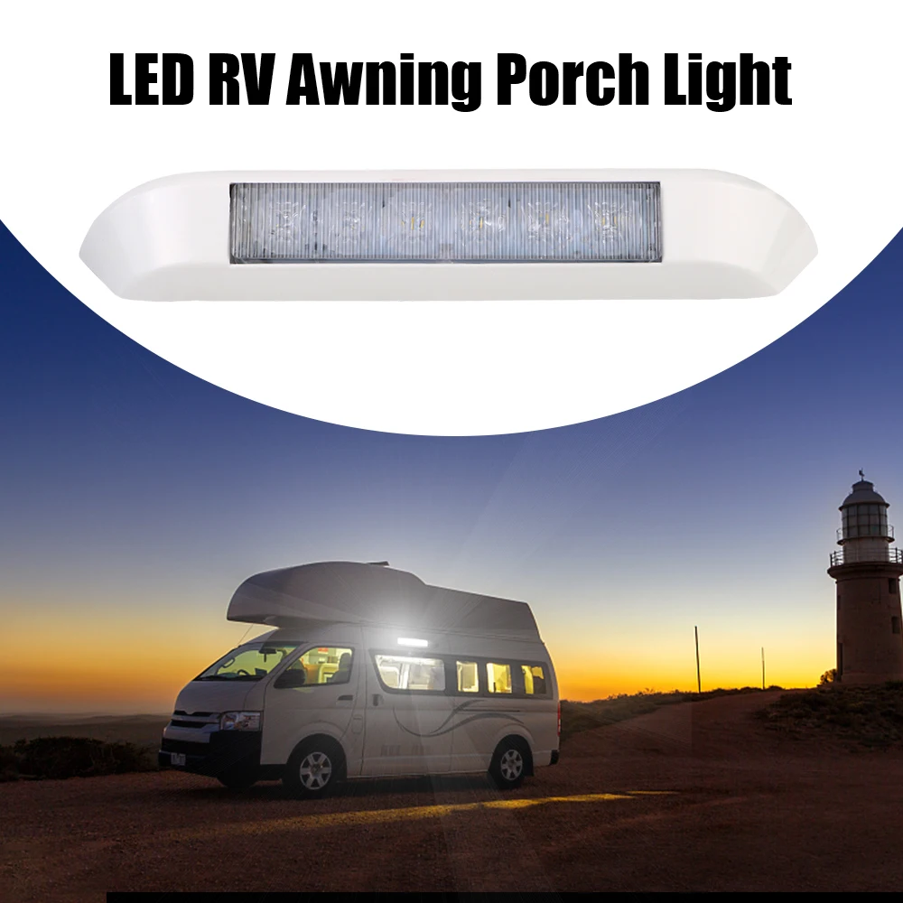 Car Accessories LED Awning Porch Light Motorhome Caravan Interior Waterproof 12V Wall Lamps For RV Van Camper Trailer