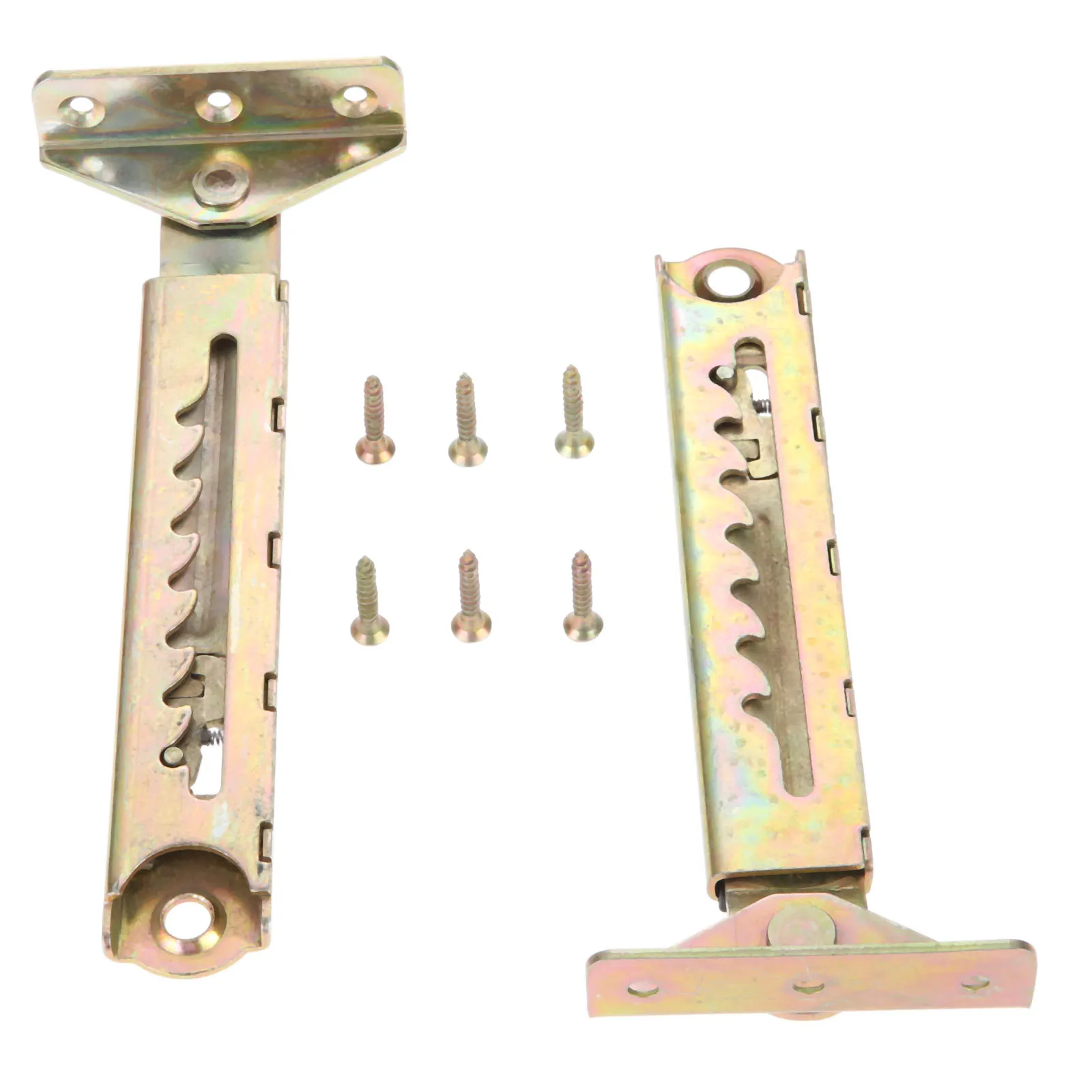 

1 Pair Metal Adjustable Angle Hinges 7 Gear 16cm Adjusting Hinges Angle Hinge With Installation Screws Furniture Hardware