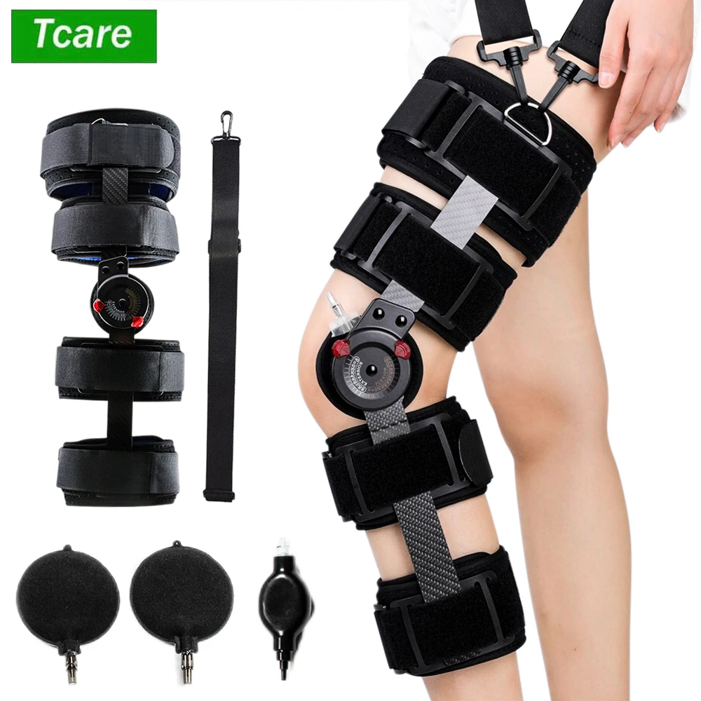 

Tcare Medical Grade 0-120 Degree Adjustable Hinged Knee Leg Brace Support Protect Knee Ankle Brace Ligament Damage Repair Unisex