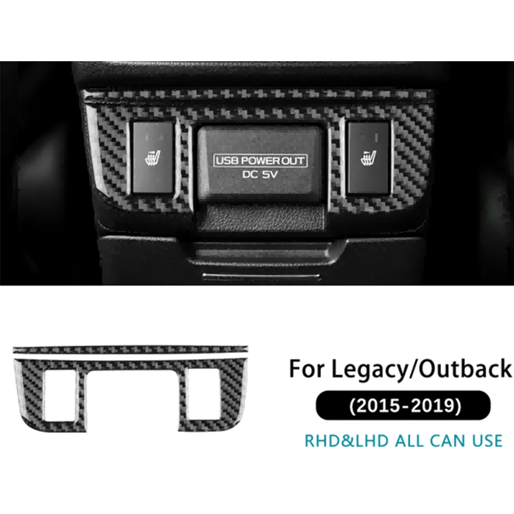 

Car Rear Vent Lower Storage Box Cover Real 3D Carbon Fiber Sticker for Subaru Legacy Outback 2015-2019 LHD RHD Upgrade Kit