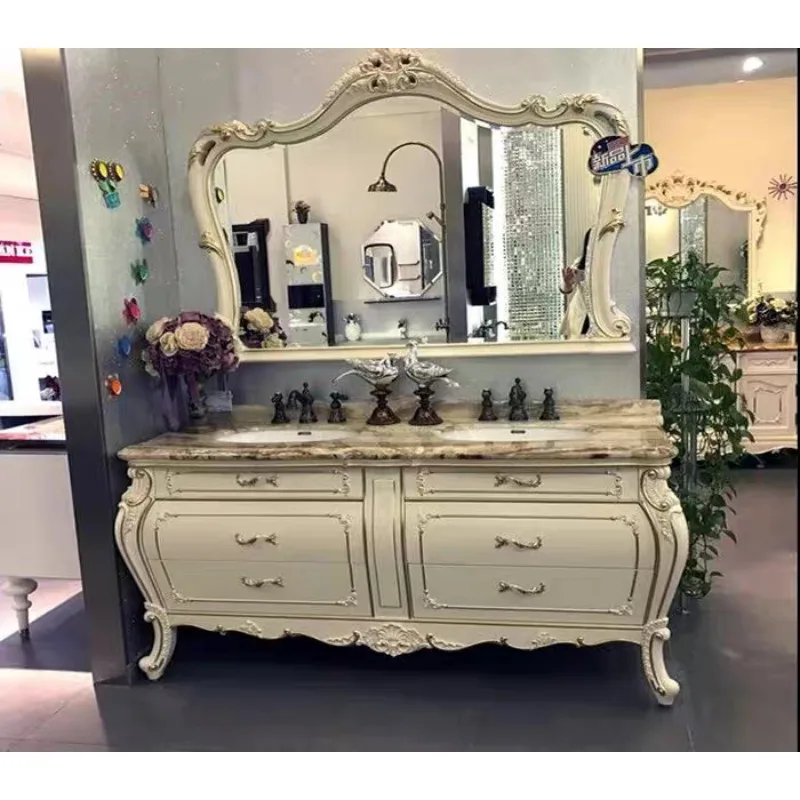 

Тумба для ванной комнаты, шкаф для ванной из массива дерева от пола до потолка, комбинация тумбы с раковиной для умывания