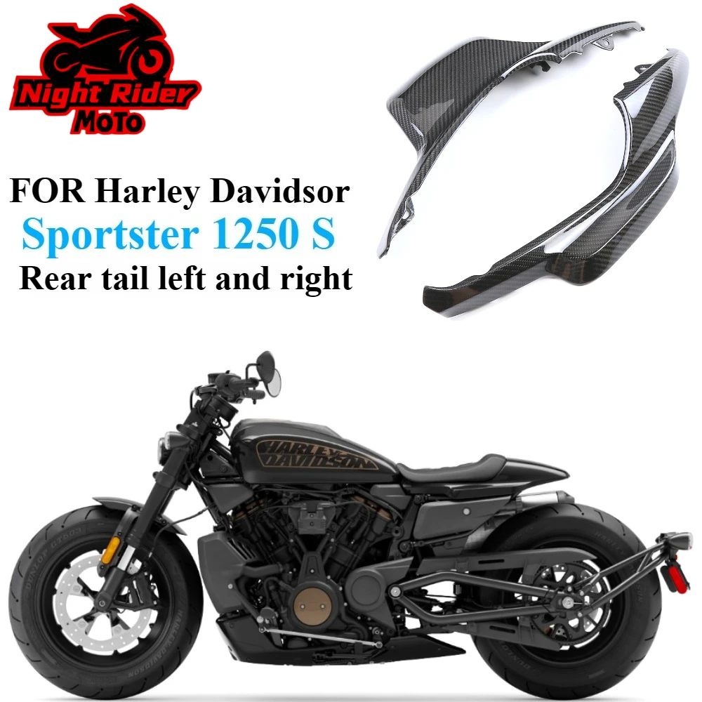 

For Harley Davidson Sportster S 1250 RH 1250S 2021 2022 2023 2024+ 100% 3K Full Carbon Fiber Motorcycle Tail Side Fairings Kit