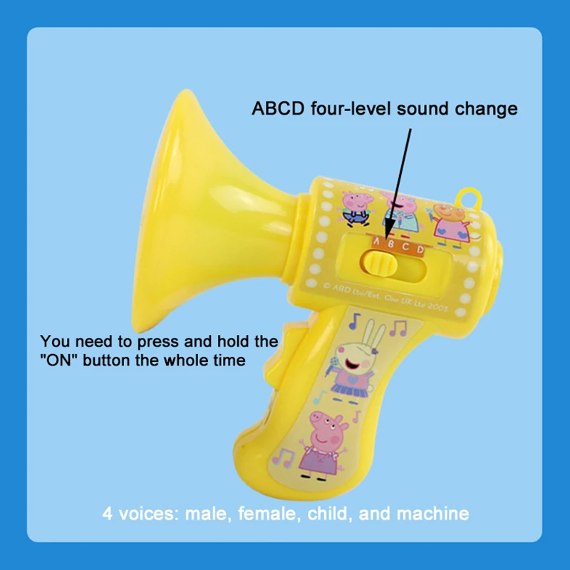 페파 돼지 어린이 휴대용 스피커 테마 파티 교육 장난감 악기 어린이 선물 재미있는 음성 변경 증폭기