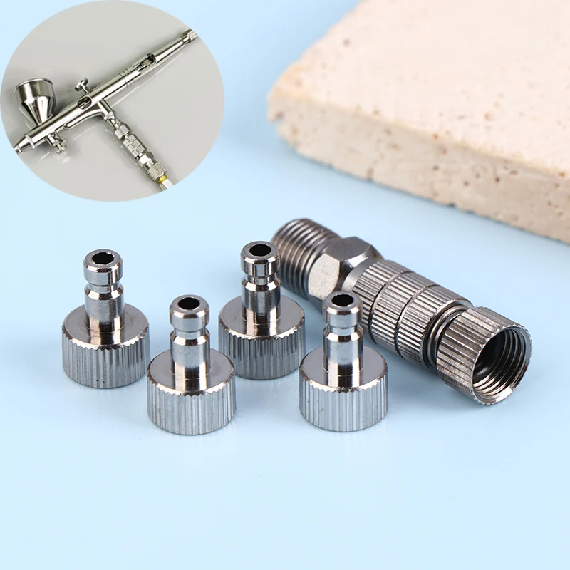 Airbrush Quick Disconnect Coupler Quick Release Fitting Adapter With 5 Male Fitting 1/8 INCH Fitting Hose Air Brush Parts