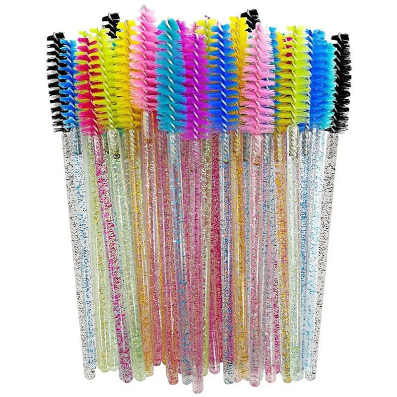 50Pcs Crystal Eyelashes Brush Comb Disposable Eye Lashes Extension Mascara Wands Makeup Professional Makeup Beauty Tool