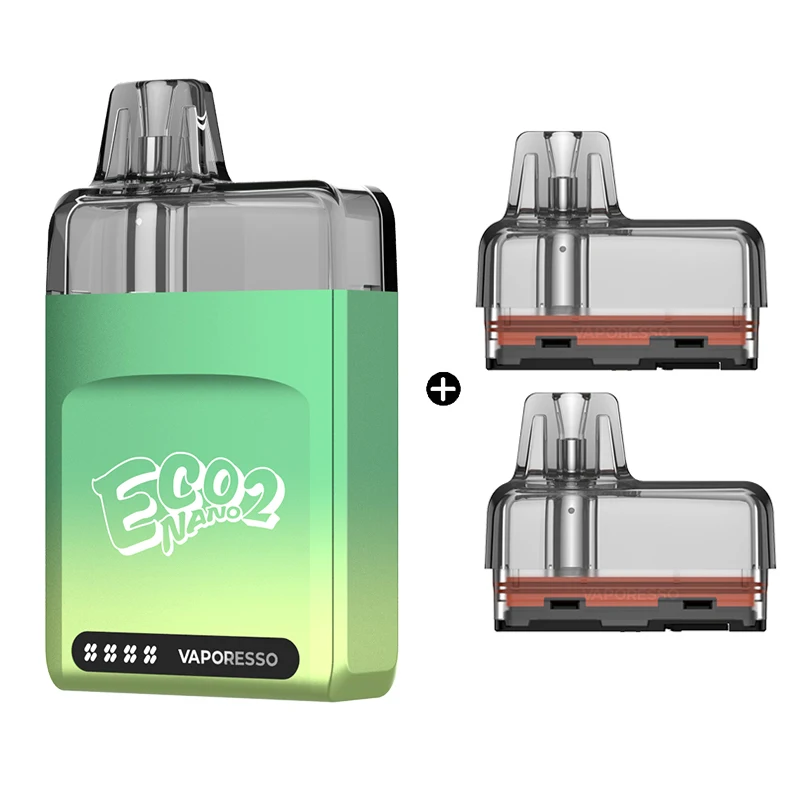 الأصلي Vaporesso ECO Nano 2 Kit 1000mAh Vape + 2 قطعة اضافية 6 مللي ECO نانو لاش شبكة جراب خرطوشة 0.6ohm E السجائر المرذاذ
