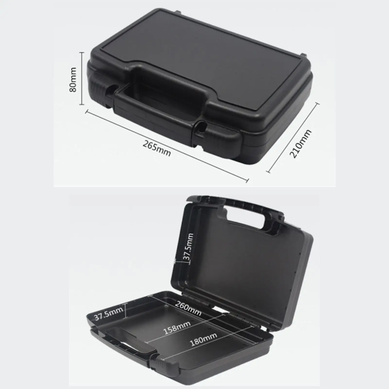 Storage box for tools with handle, multifunctional, drop-proof, hard case for