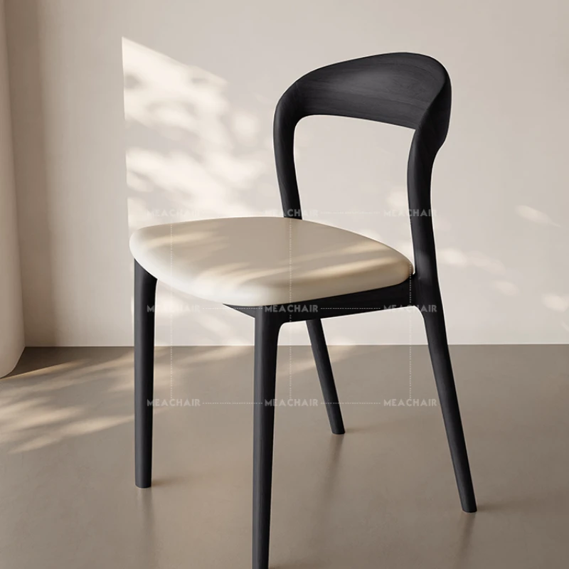 Kitchen Dining Chairs Pack 6 Modern Plastic Individual ArmCafe Soft Rustic Wooden White Chair Hotel Mini Luxury Design Long