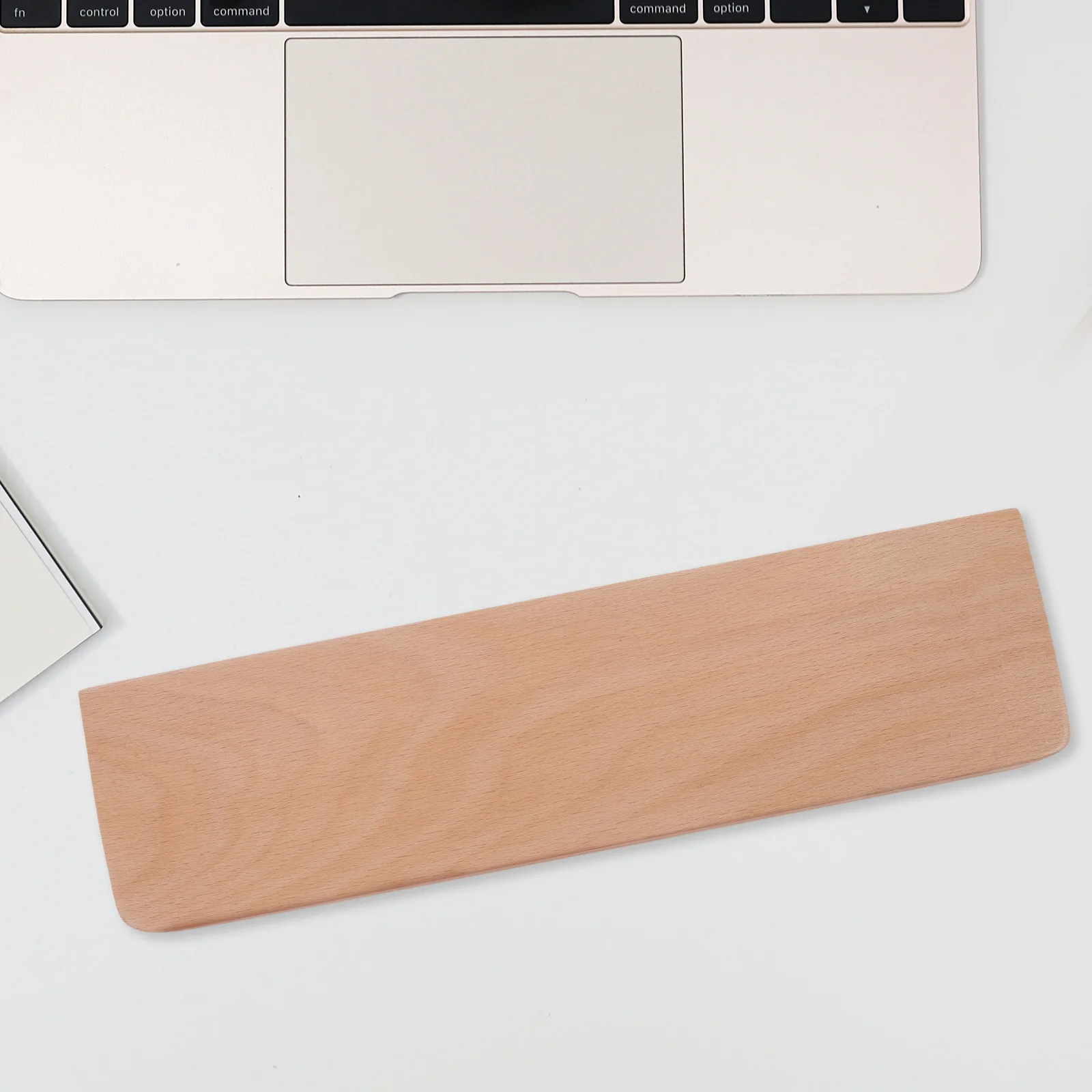 

Wood Keyboard Wrist Rest 300x80x18mm Natural Beech Wood Palm Support for Computer Laptop Anti-Slip Surface Typing Cushion