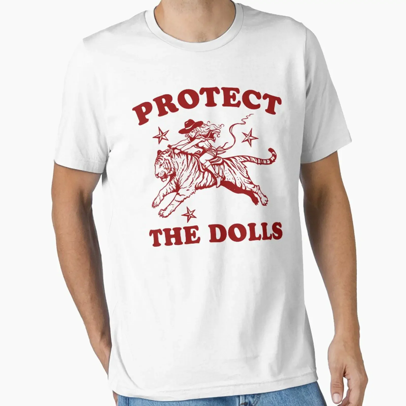 Protect The Dolls Feminist Cowgirl Essential T Shirt vintage Washed designer clothes Soft Versatile homme streetwear Unisex
