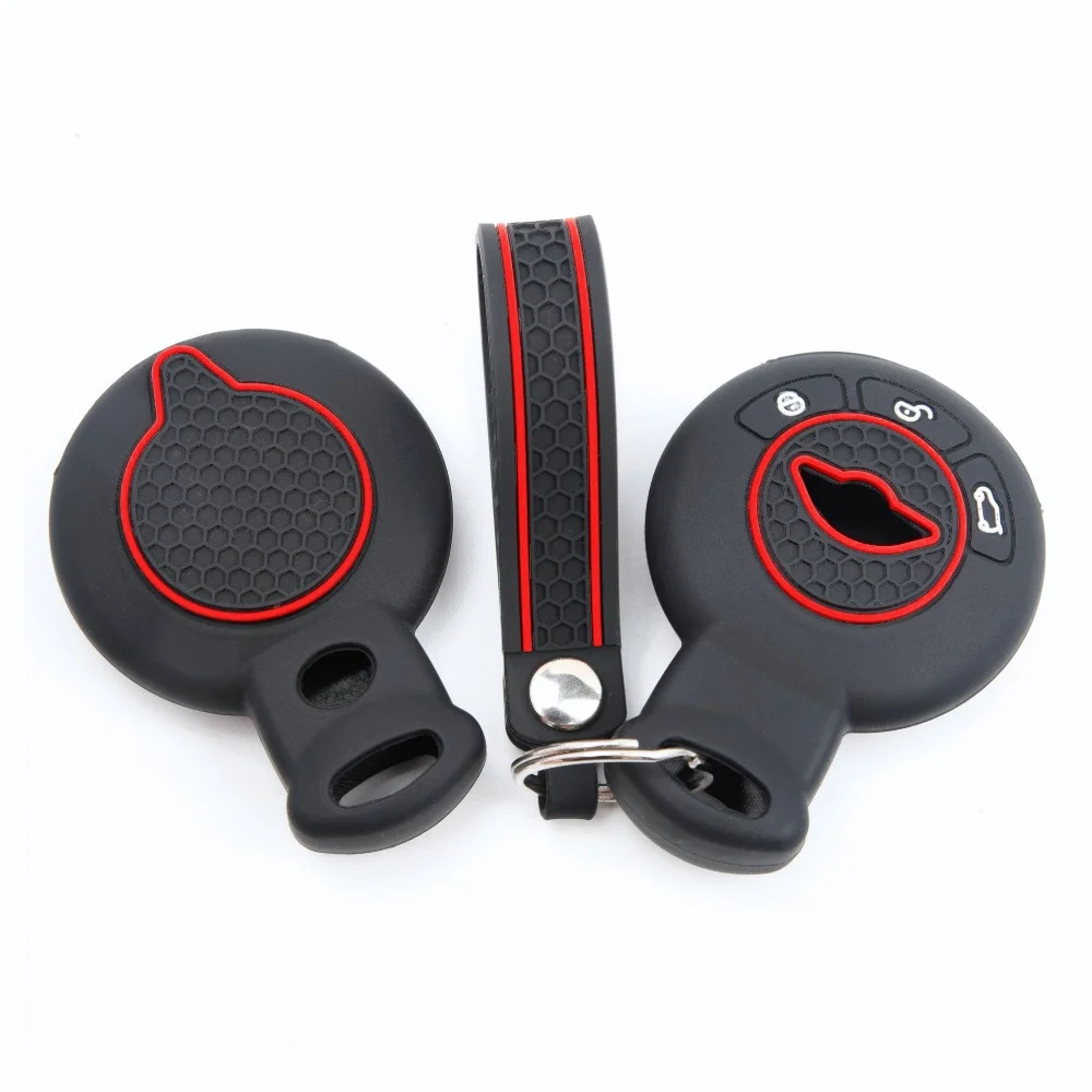 Protective Silicone Key Cover For BMW Mini Cooper Clubman Countryman Paceman Roadster R56 R57 CAS3 with slim wrist strap