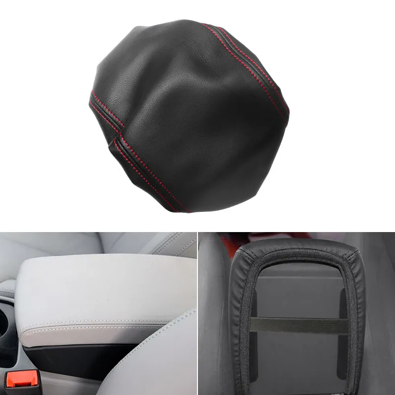 Microfiber Leather For VW Passat B6 2005 2006 2007 2008 2009 Car Interior Center Console Lid Armrest Box Pad Cover Trim Black