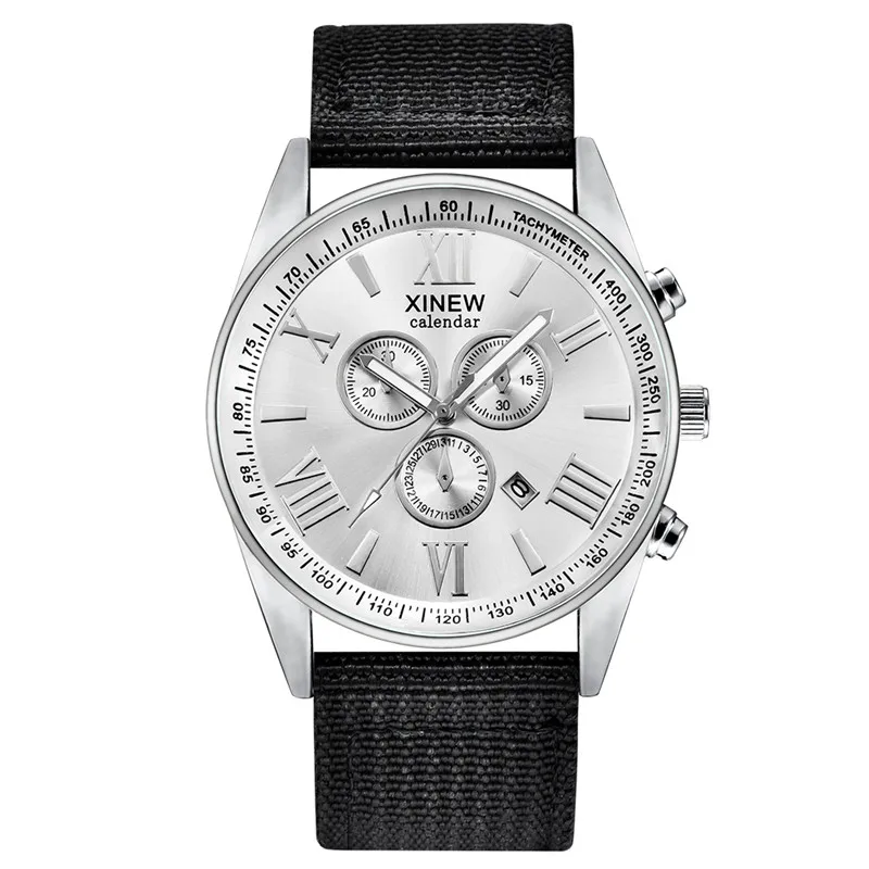 Reloj Hombre Original XINEW Brand Boys Watches Men Students Fashion Nylon Band Date Gifts Watch Relogio Masculino Montre Homme