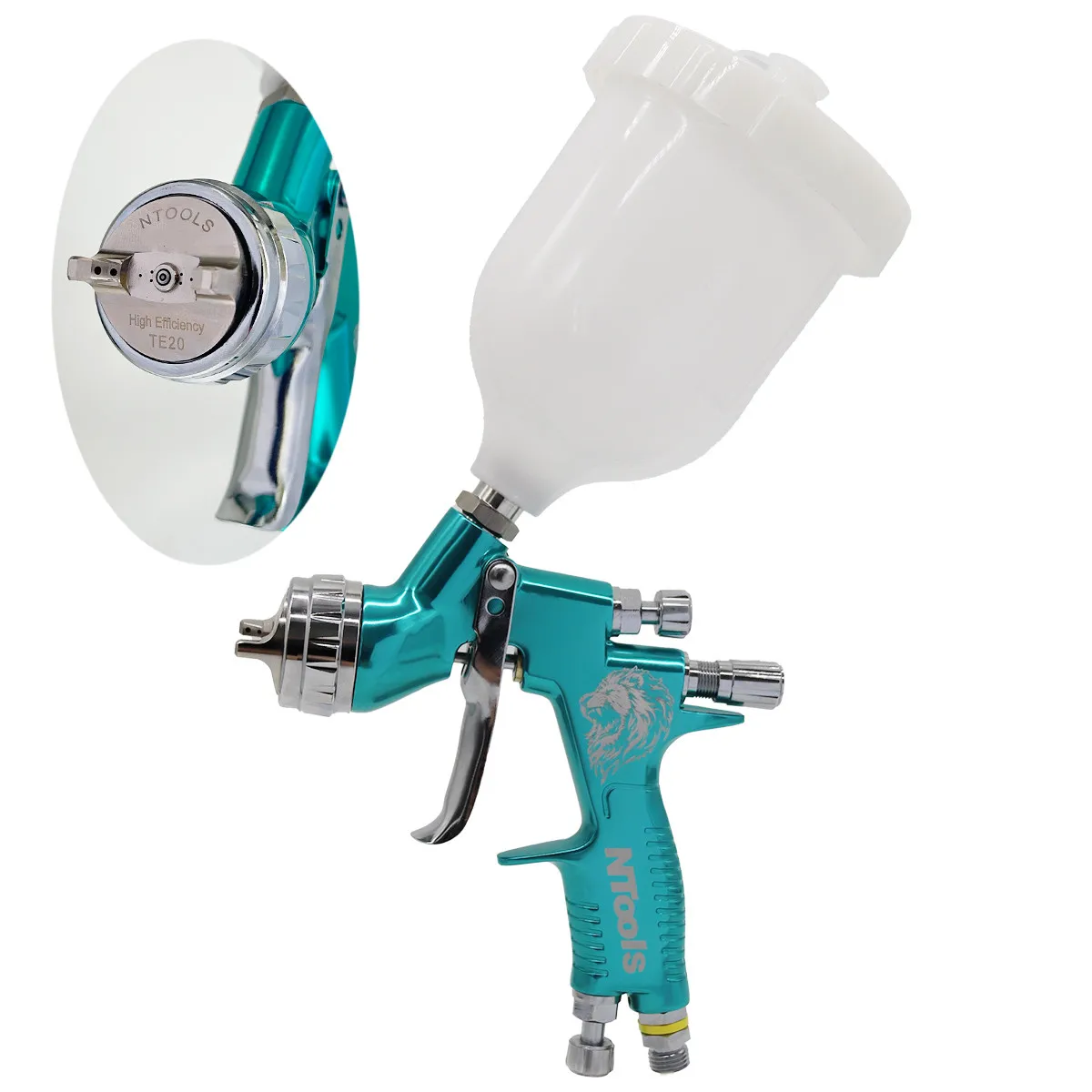 NTOOLS High-Quality Car Paint Spray Gun TE20 with 1.3mm Nozzle Water-Based Air Spray Gun Airbrush for DIY Auto Painting Airbrush