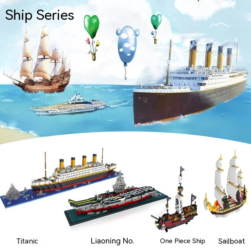 

Yz Mini Diamond Particle Building Block Ship Series Puzzle Puzzle Puzzle Building Blocks Titanic Puzzle Children's Toys