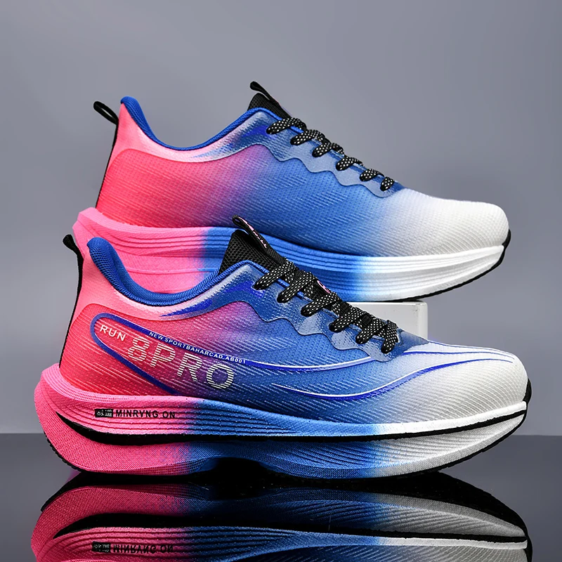 

Spring and Summer Couple Running Shoes, Ultra-Light Shock-Absorbing Breathable Racing Carbon Plate Running Shoes for Men and Women