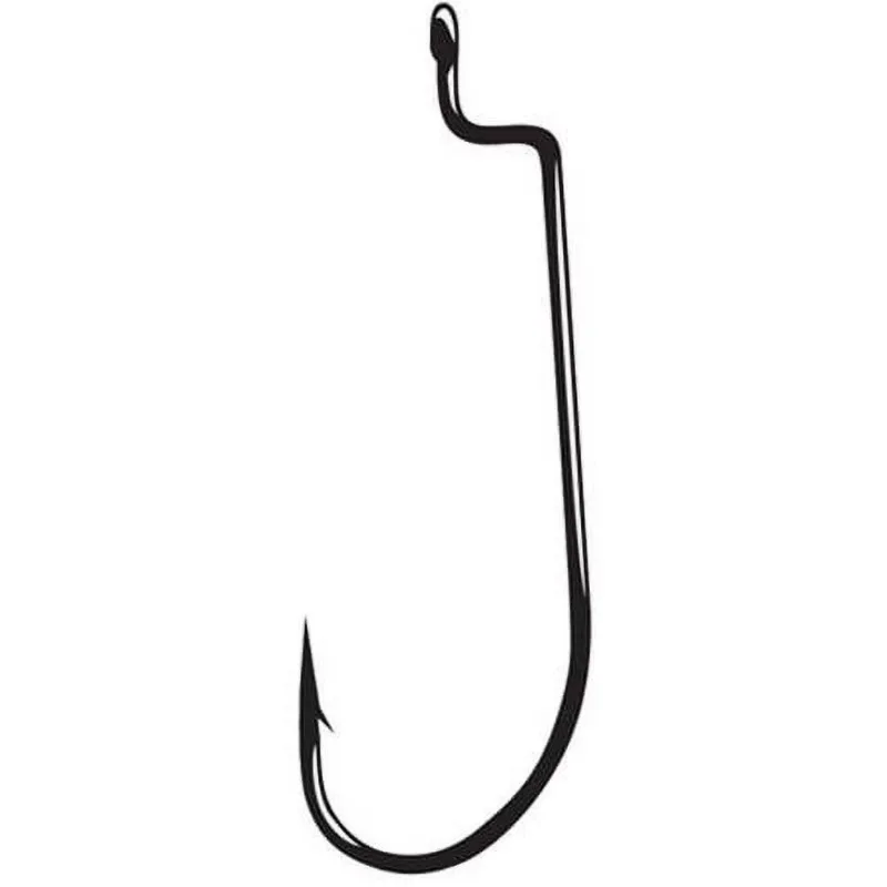 Black Size 1/0 6PK， Worm Hooks，Freshwater